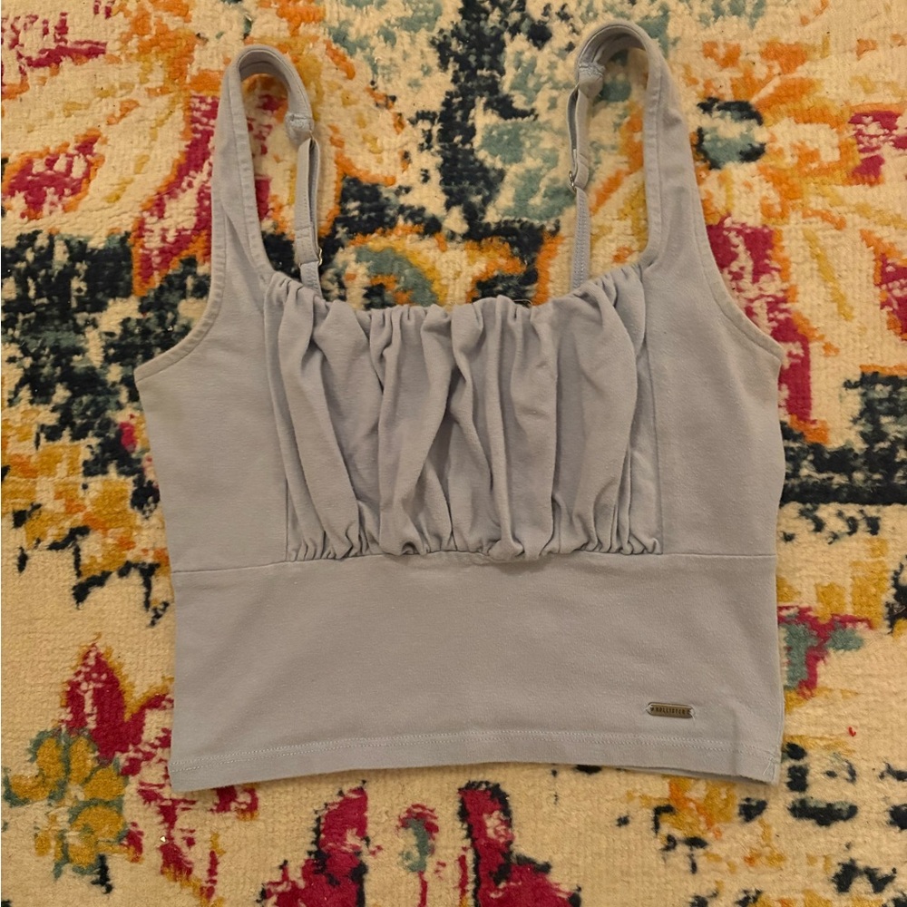 Hollister Light Gray Ruched Camisole